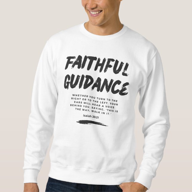 Faithful Guidance Christian Sweatshirt (Framsida)