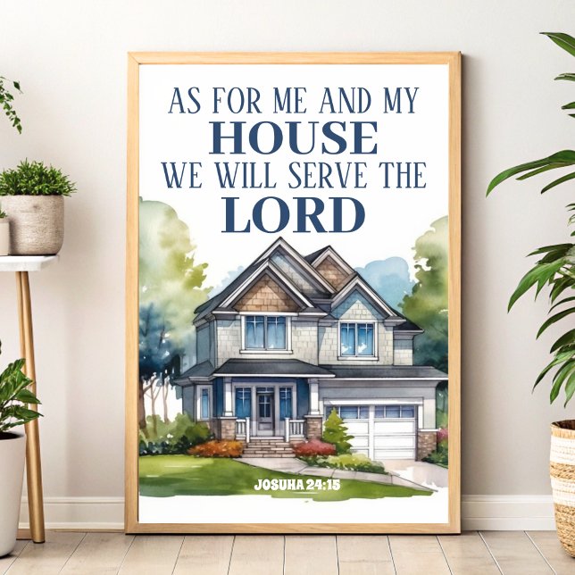 Faithful Home Joshua 24:15 Christian Wall Art Poster (Skapare uppladdad)