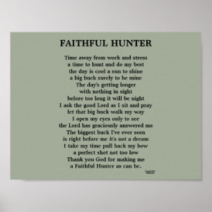 FAITHFUL HUNTER DIKT POSTER