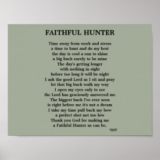 FAITHFUL HUNTER DIKT POSTER