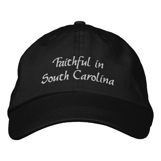 Faithful in Carolina Christian Embroidered Hat Broderad Keps (Framsida)
