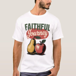 Faithful Journey Pear Apple Retro Christian Tee