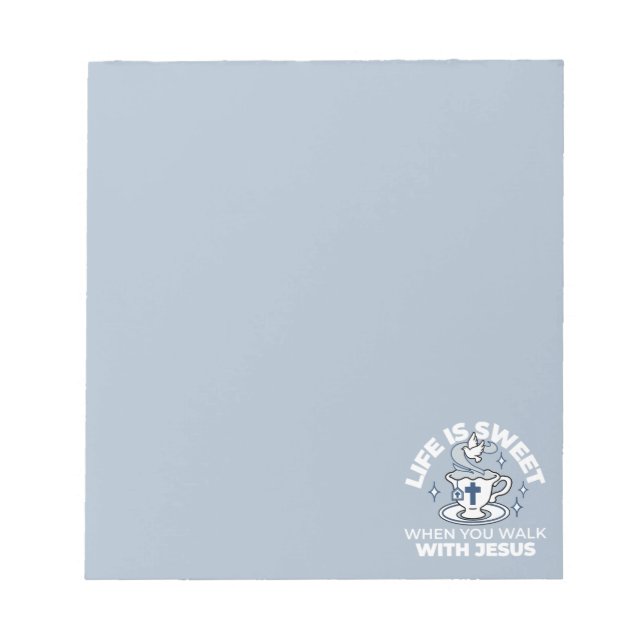 Faithful Living Art - Tekopp med Kor och Dove Anteckningsblock (Framsida)