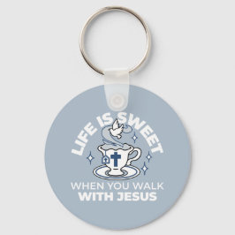 Faithful Living Art - Tekopp med Kor och Dove Nyckelring