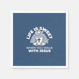 Faithful Living Art - Tekopp med Kor och Dove Pappersservett