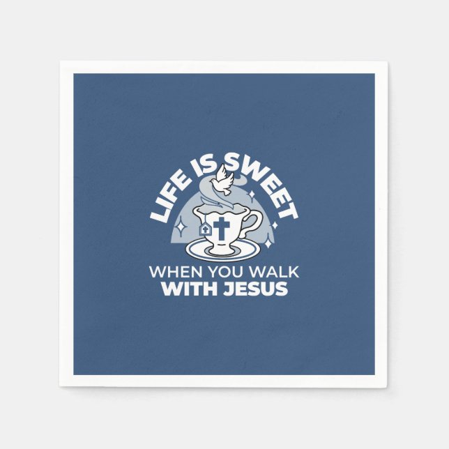 Faithful Living Art - Tekopp med Kor och Dove Pappersservett (Framsidan)