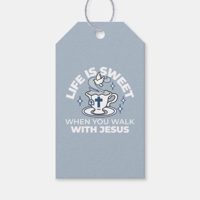 Faithful Living Art - Tekopp med Kor och Dove Presentetikett (Framsidan)