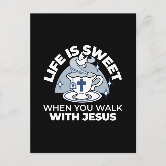 Faithful Living Art - Tekopp med Kor och Dove Vykort (Framsida)