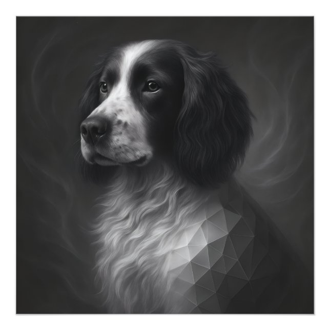 Faithful Soul – Springer Spaniel Geometry Fototryck (Framsidan)