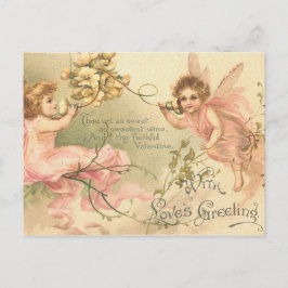 Faithful Valentine Flower-Älvor Helg Vykort
