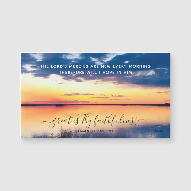 Faithity Inspirating Sunset Photography Magnet (Framsida)