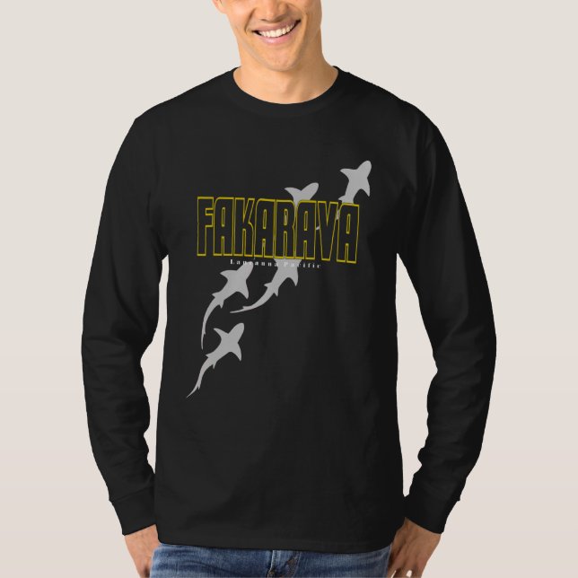 Fakarava Shark-Dyka, Dyka med tecken T Shirt (Framsida)