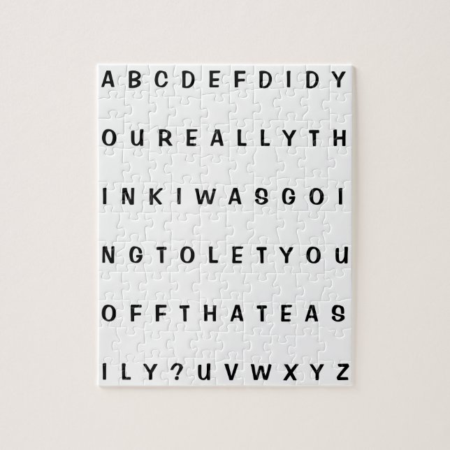Fake Alphabet Frustrating Joke Pussel (Vertikal)