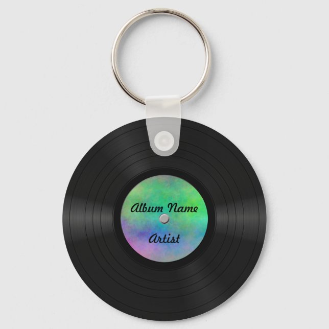 Fake Anpassningsbar Vinyl Record Nyckelring (Framsida)