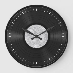 Fake Anpassningsbar Vinyl Record Stor Klocka