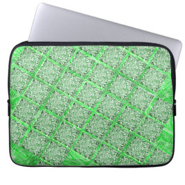 Fake azulejo, fakes folhagens verdes, quadradas. laptop fodral
