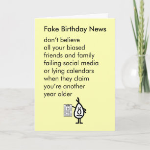 Fake Birthday News - en lustig grattis på födelsed Kort