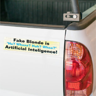 Fake Blonde är artificiell intelligens! Bildekal