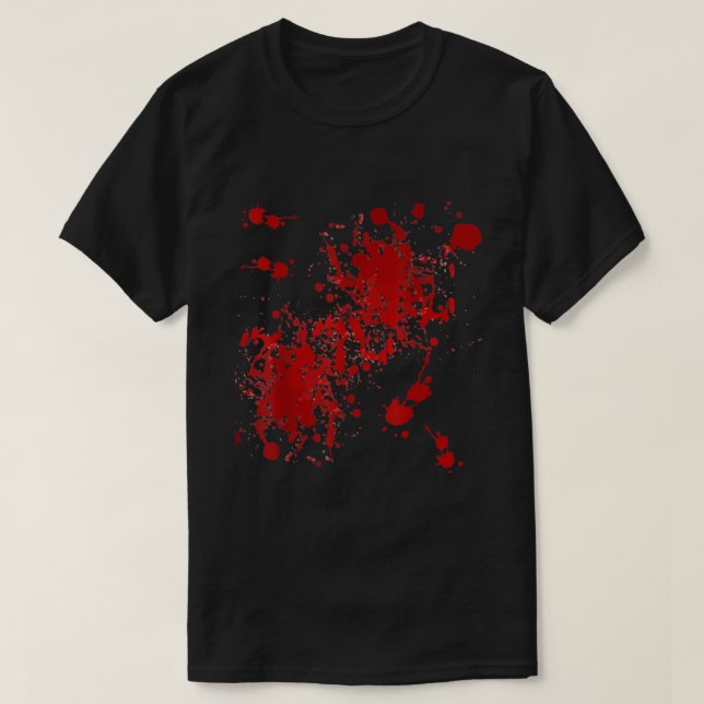 Fake Blood Splatter T Shirt (Design framsida)