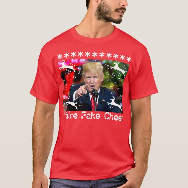 Fake Cheer, Donald Trump Ugly jul T-Shirt (Framsida)