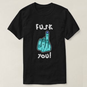 Fake f-bomb & fejk mitten finger-skämt v3.1 t shirt