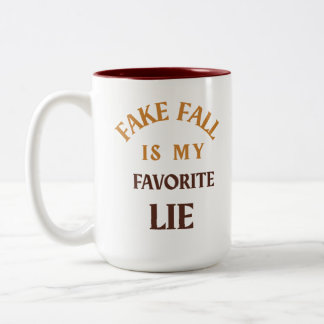 Fake Fall Är Min Favorit Lögn Två-Tonad Mugg