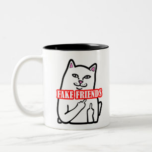 Fake Friends i Mitten Två-Tonad Mugg