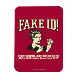 Fake ID: Underåldersskola Hawaiian Magnet