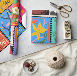 Fake Masterbit Random Frimärke Collage Collection Presentpapper