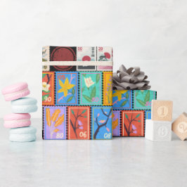 Fake Masterbit Random Frimärke Collage Collection Presentpapper