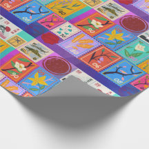 Fake Masterbit Random Frimärke Collage Collection