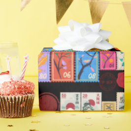 Fake Masterbit Random Frimärke Collage Collection Presentpapper