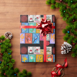 Fake Masterbit Random Frimärke Collage Collection Presentpapper