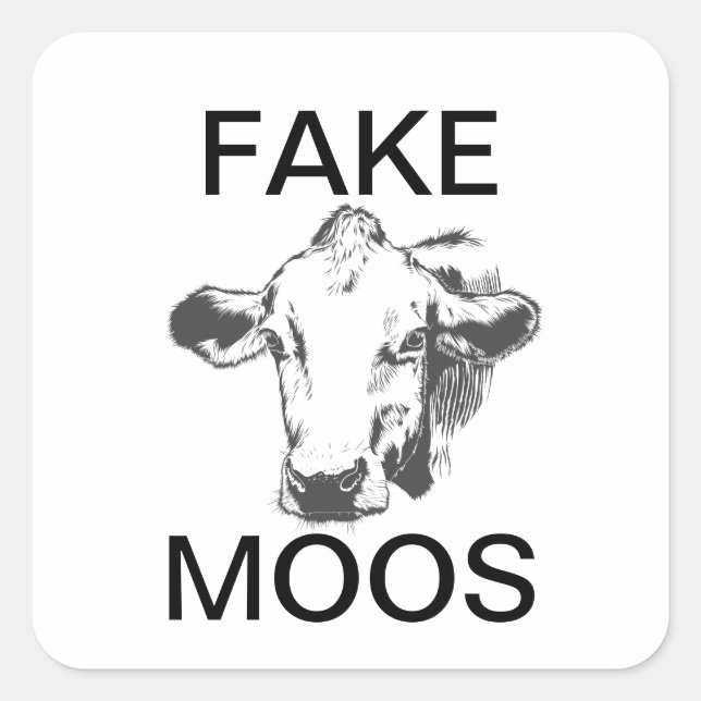 Fake Moos Fyrkantigt Klistermärke (Framsida)