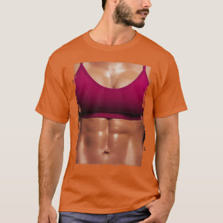 Fake Muscle Woman Fitness Female Body T Shirt