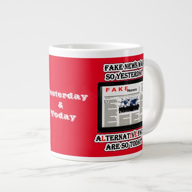 Fake News and Alternative Facts Jumbo Mugg (Framsida höger)