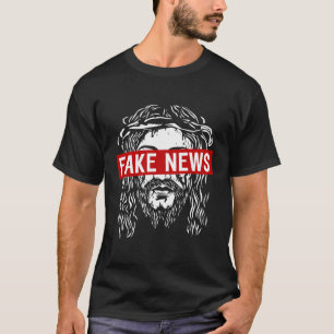 Fake News Anti-Jesus Atheist Gothic Satan Occult T Shirt
