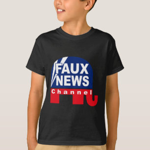 Fake News - Faux News Anti Trump T Shirt
