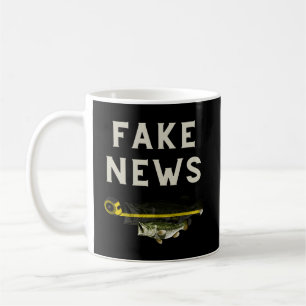 Fake News Large Mouth Bass Fishing Kaffemugg