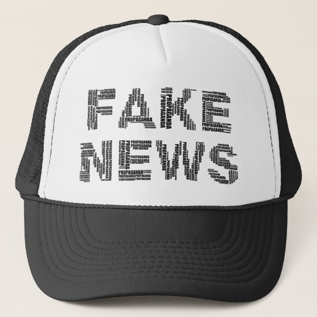 Fake News Propaganda Ord Art Påstående Keps (Framsida)