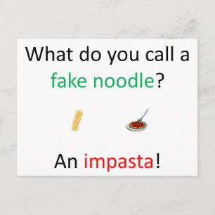 Fake Noodle Joke Vykort