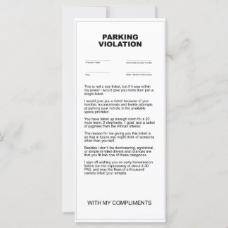 Fake Parking Violation Biljett