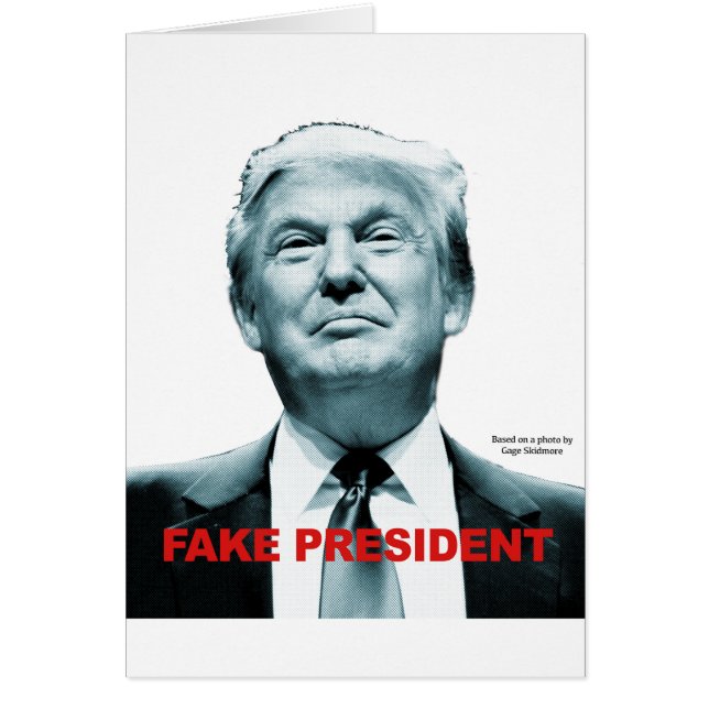 Fake President (Trump) Hälsningskort (Framsidan)