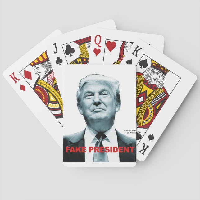 Fake President (Trump) Spel Kort (Baksidan)