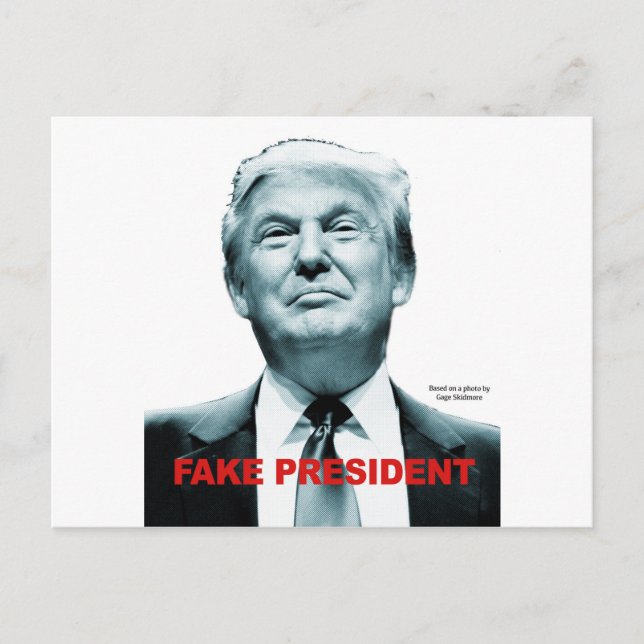 Fake President (Trump) Vykort (Framsida)