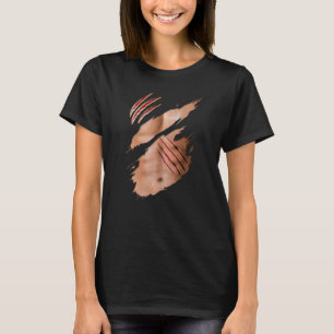 Fake Sex pack Abs Buff Body Klo Scratches Costume T Shirt