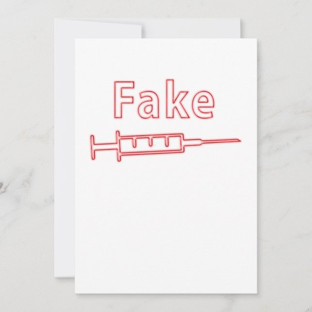 Fake Vaccine symbol, COVID 19-virusfakta, Corona Julkort (Framsida)
