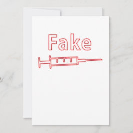 Fake Vaccine symbol, COVID 19-virusfakta, Corona Julkort
