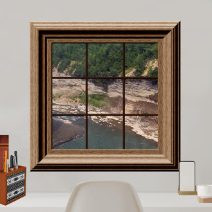 Fake Window Poster Canyon River fredligt