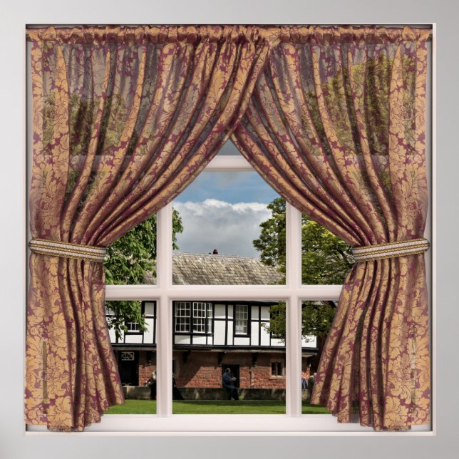 Fake Window View of English Cottages Poster (Framsidan)